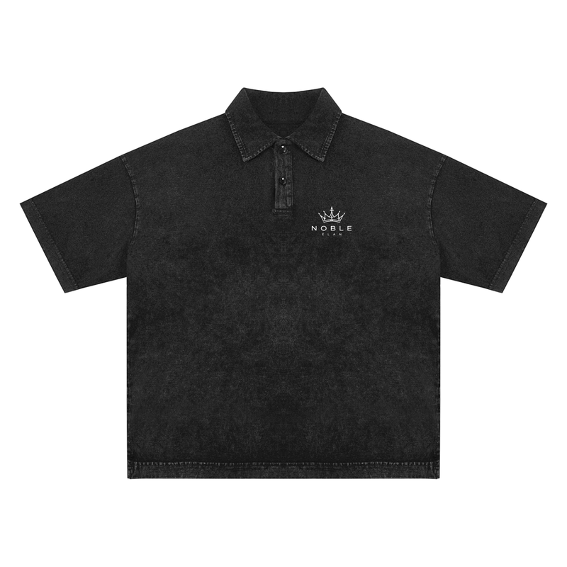 NOBLE ÉLAN Polo — Snow Wash